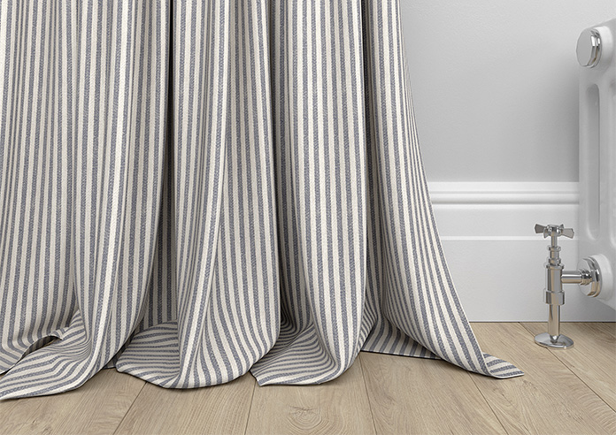 Emily Bond Oscar Stripe, Indigo - Made to Measure Curtains - Image 6
